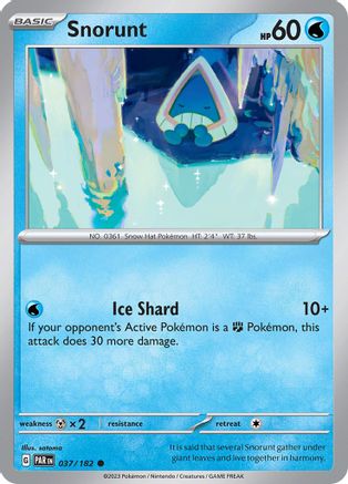 Snorunt - 037/182 37 - SV04 Paradox Rift - Poke-Collect
