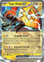 Tapu Koko ex 68 - SV04 Paradox Rift Holofoil - Poke-Collect