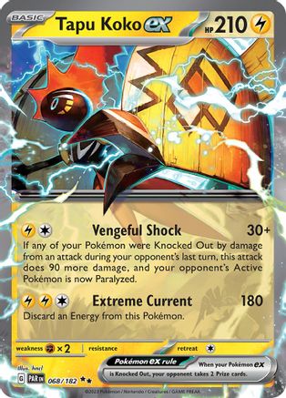 Tapu Koko ex 68 - SV04 Paradox Rift Holofoil - Poke-Collect