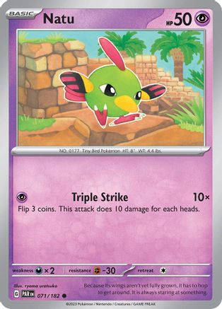 Natu 71 - SV04 Paradox Rift Reverse Holofoil - Poke-Collect