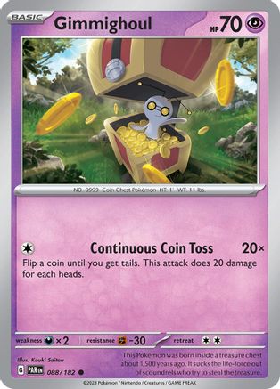 Gimmighoul - 088/182 88 - SV04 Paradox Rift - Poke-Collect
