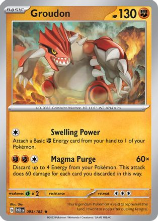 Groudon - 093/182 93 - SV04 Paradox Rift Holofoil - Poke-Collect