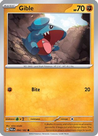 Gible 94 - SV04 Paradox Rift Reverse Holofoil - Poke-Collect