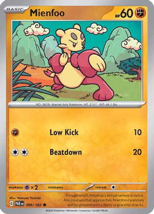 Mienfoo 96 - SV04 Paradox Rift Reverse Holofoil - Poke-Collect