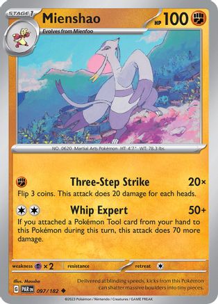 Mienshao - 097/182 97 - SV04 Paradox Rift Reverse Holofoil - Poke-Collect