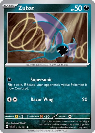 Zubat 110 - SV04 Paradox Rift Reverse Holofoil - Poke-Collect
