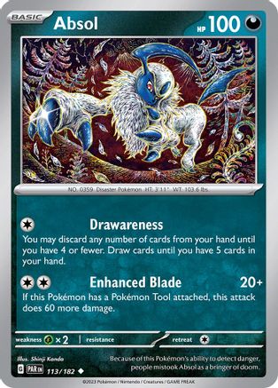 Absol 113 - SV04 Paradox Rift Reverse Holofoil - Poke-Collect