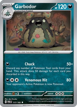 Garbodor - 117/182 117 - SV04 Paradox Rift Reverse Holofoil - Poke-Collect
