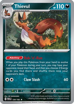 Thievul 120 - SV04 Paradox Rift Reverse Holofoil - Poke-Collect