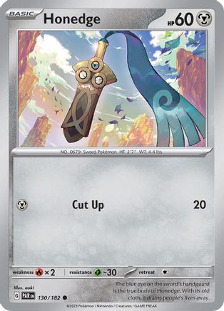 Honedge - 130/182 130 - SV04 Paradox Rift Reverse Holofoil - Poke-Collect