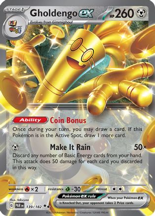 Gholdengo ex - 139/182 139 - SV04 Paradox Rift Holofoil - Poke-Collect
