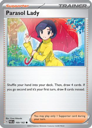 Parasol Lady 169 - SV04 Paradox Rift Reverse Holofoil - Poke-Collect