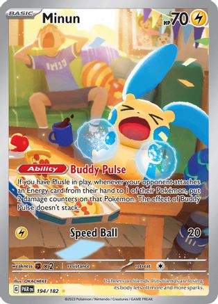 Minun - 194/182 194 - SV04 Paradox Rift Holofoil - Poke-Collect