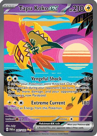 Tapu Koko ex - 247/182 247 - SV04 Paradox Rift Holofoil - Poke-Collect