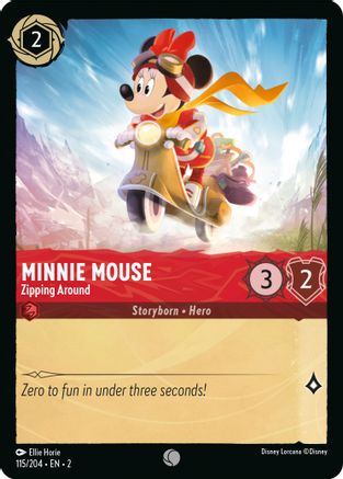 Minnie Mouse - Zipping Around (115/204) - Rise of the Floodborn Cold Foil - Poke-Collect