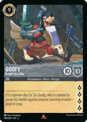 Goofy - Knight for a Day (180/204) - Rise of the Floodborn Cold Foil