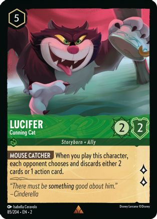 Lucifer - Cunning Cat (85/204) - Rise of the Floodborn Cold Foil