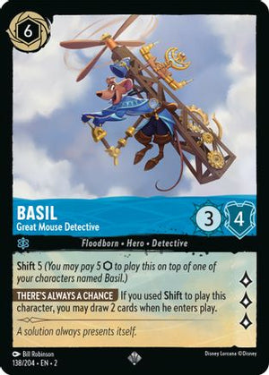 Basil - Great Mouse Detective (138/204) - Rise of the Floodborn Cold Foil