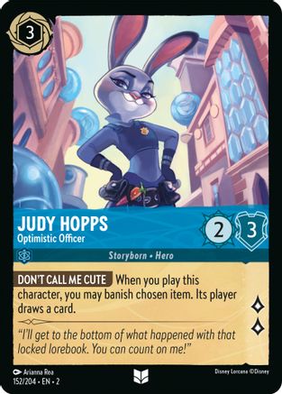 Judy Hopps - Optimistic Officer (152/204) - Rise of the Floodborn Cold Foil