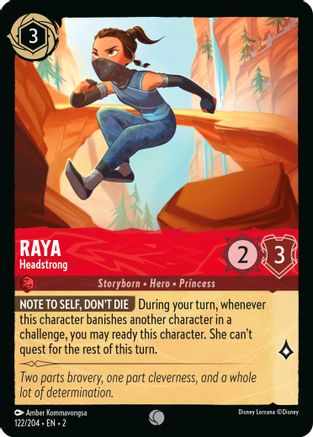 Raya - Headstrong (122/204) - Rise of the Floodborn Cold Foil