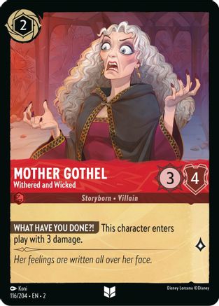 Mother Gothel - Withered and Wicked (116/204) - Rise of the Floodborn Cold Foil