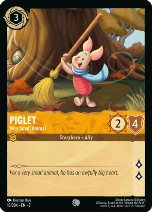 Piglet - Very Small Animal (18/204) - Rise of the Floodborn Cold Foil