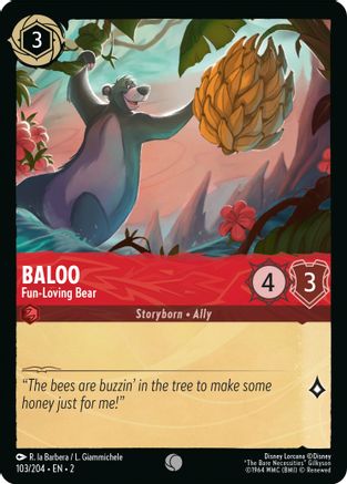 Baloo - Fun-Loving Bear (103/204) - Rise of the Floodborn