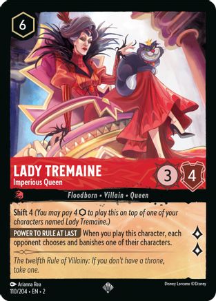 Lady Tremaine - Imperious Queen (110/204) - Rise of the Floodborn Cold Foil