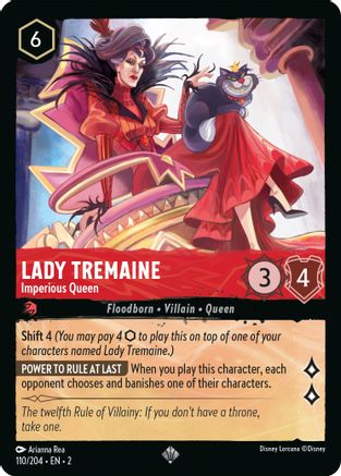 Lady Tremaine - Imperious Queen (110/204) - Rise of the Floodborn Cold Foil - Poke-Collect