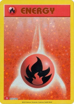 Basic Fire Energy 33 - Trading Card Game Classic Holofoil - Poke-Collect