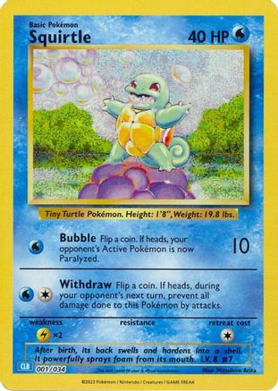 Squirtle 1 - Trading Card Game Classic Holofoil - Poke-Collect