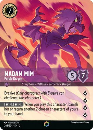 Madam Mim - Purple Dragon (Enchanted) (208/204) - Rise of the Floodborn Holofoil