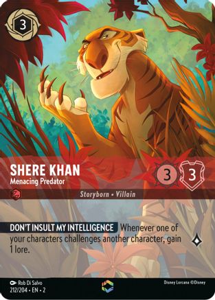 Shere Khan - Menacing Predator (Enchanted) (212/204) - Rise of the Floodborn Holofoil