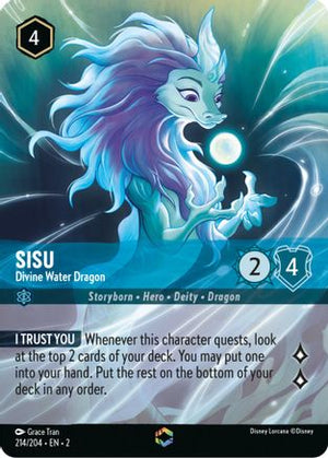 Sisu - Divine Water Dragon (Enchanted) (214/204) - Rise of the Floodborn Holofoil