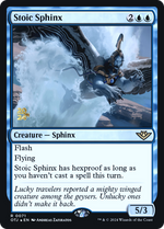 Stoic Sphinx (PRE-071) - Outlaws of Thunder Junction Promos Foil - Poke-Collect