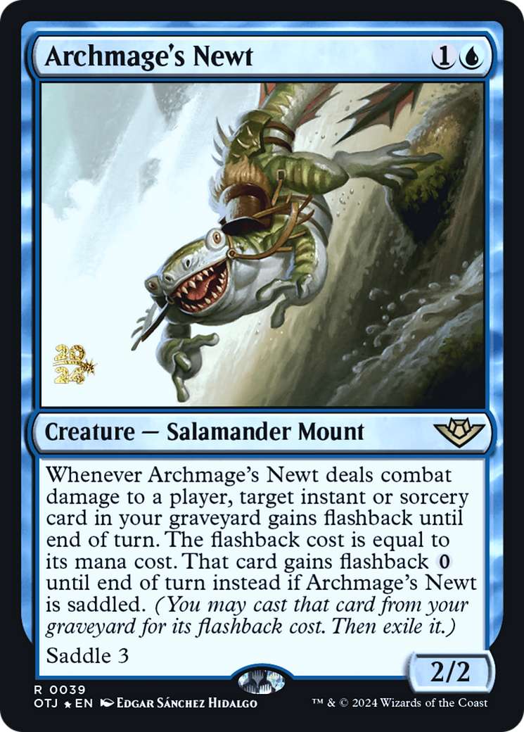 Archmage's Newt (PRE-039) - Outlaws of Thunder Junction Promos Foil - Poke-Collect