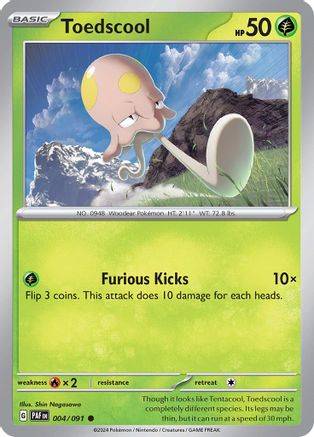 Toedscool 4 - SV Paldean Fates Reverse Holofoil - Poke-Collect
