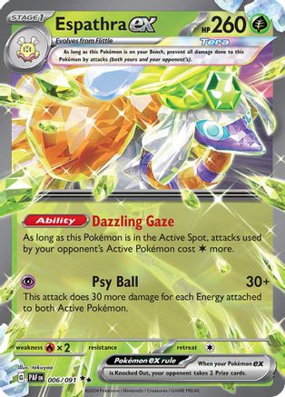 Espathra ex - 006/091 6 - SV Paldean Fates Holofoil - Poke-Collect