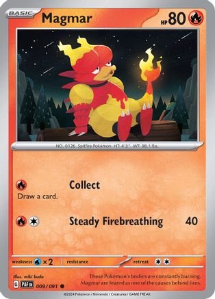Magmar 9 - SV Paldean Fates Reverse Holofoil - Poke-Collect