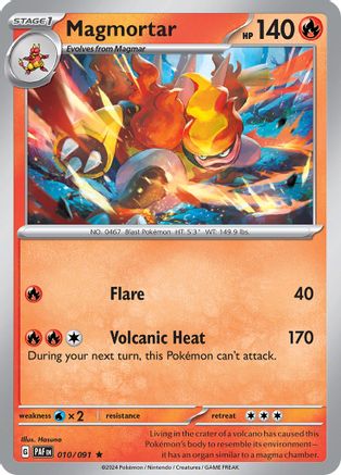 Magmortar 10 - SV Paldean Fates Holofoil - Poke-Collect