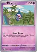 Mime Jr. - 031/091 31 - SV Paldean Fates Reverse Holofoil - Poke-Collect