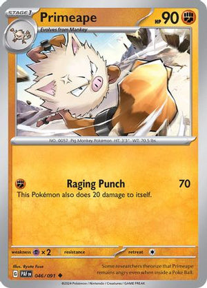 Primeape - 046/091 46 - SV Paldean Fates Reverse Holofoil - Poke-Collect