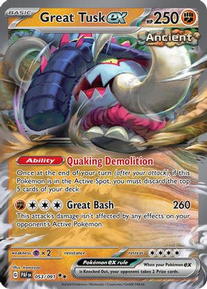 Great Tusk ex 53 - SV Paldean Fates Holofoil - Poke-Collect