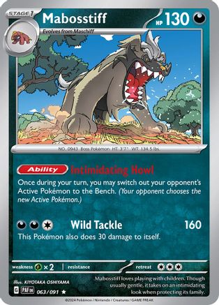 Mabosstiff - 063/091 63 - SV Paldean Fates Reverse Holofoil - Poke-Collect