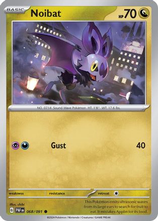 Noibat - 068/091 68 - SV Paldean Fates Reverse Holofoil - Poke-Collect