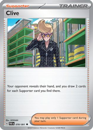 Clive - 078/091 78 - SV Paldean Fates Reverse Holofoil - Poke-Collect