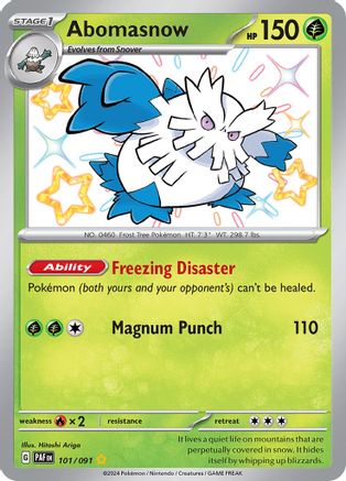 Abomasnow 101 - SV Paldean Fates Holofoil - Poke-Collect
