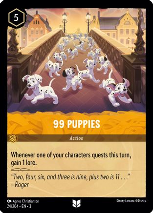 99 Puppies (24/204) - Into the Inklands Cold Foil - Poke-Collect