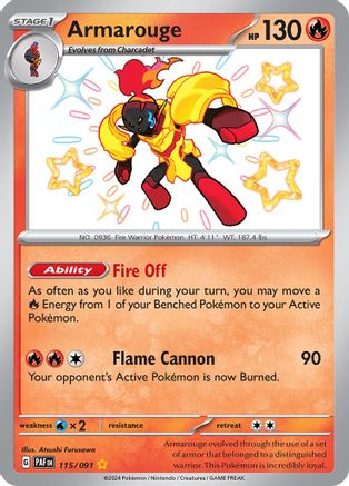 Armarouge - 115/091 115 - SV Paldean Fates Holofoil - Poke-Collect