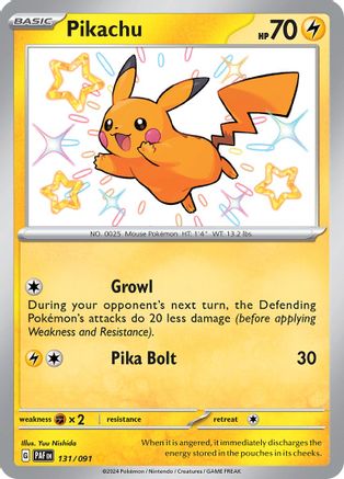 Pikachu - 131/091 131 - SV Paldean Fates Holofoil - Poke-Collect